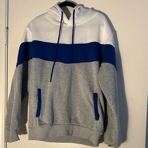 Men's Blue and Gray Hoodie Size M